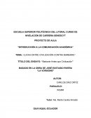 Lucha entre civilización contra Barbarie