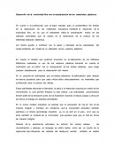 Desarrollo de la motricidad fina con la manipulación de los materiales plásticos.