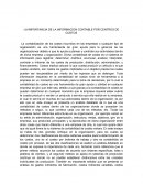 LA IMPORTANCIA DE LA INFORMACION CONTABLE POR CENTROS DE COSTOS