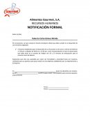 Alimentos Gourmet, S.A. Recursos Humanos