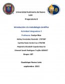 Actividad integradora: Introducción a la metodología científica.