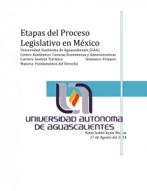 El Poder Legislativo en México: Etapas del proceso legislativo. Página 1
