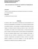 NIVEL DE ACCIDENTALID POR MEDIO DEL TRASPORTE DE TRANSMILENIO EN SOACHA.
