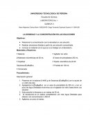 LA DENSIDAD Y LA CONCENTRACIÓN EN LAS SOLUCIONES