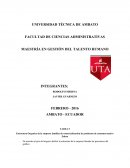 MAESTRÍA EN GESTIÓN DEL TALENTO HUMANO