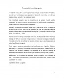 Presentación breve del proyecto