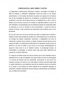 COMENTARIO DEL LIBRO CRIMEN Y CASTIGO