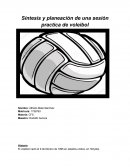 Síntesis y planeación de una sesión practica de voleibol