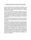 Análisis del video la educación prohibida