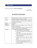 PROYECTO DEL BLOQUE: MANEJO DE INFORMACIÓN