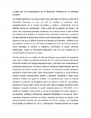 ¿Cuáles son las consecuencias de la Revolución Francesa en el continente Europeo?