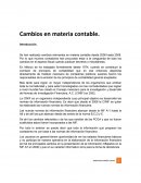 Cambios en materia contable.