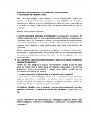 GUÍA DE APRENDIZAJE: PROCESO DE INVESTIGACION