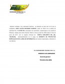 Modelo de carta de trabajo