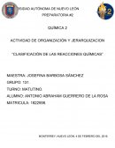 Quimica “CLASIFICACIÓN DE LAS REACCIONES QUÍMICAS”