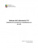 Informe del Laboratorio Nº3 Medición de los parámetros termodinámicos de una pila