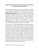 Administrador Financiero: Autor de ideas para el progreso de las organizaciones empresariales