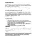 CLASIFICACIÓN DEL TEXTO.