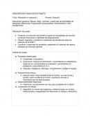 Ejemplo de como hacer una descripocion de puestos