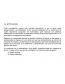 Presupuesto de una investigacion