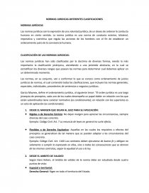 NORMAS JURIDICAS CLASIFICACIONES. Página 1