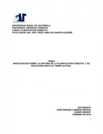 INVESTIGACION PLANIFICACION FORESTAL. Página 1