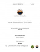 BALANCEO DE ECUACIONES QUIMICAS “METODO DE REDOX”