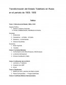 Transformación del Estado Totalitario en Rusia en el periodo de 1900- 1950