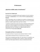 El Matrimonio ¿Qué dice la biblia sobre el matrimonio?