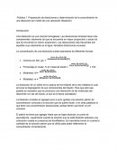 Preparación de disoluciones y determinación de la concentración de una disolución.