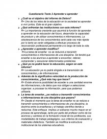Cuestionario Texto 2 Aprender a aprender. Página 1