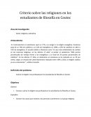 Criterio sobre las religiones en los estudiantes de filosofía en Ceutec