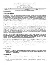 PROGRAMA: INGENIERIA ASIGNATURA: TERMODINAMICA.. Página 1