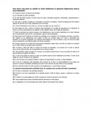 Reglamento interno de hotel.