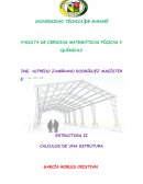 ESTRUCTURA II CALCULOS DE UNA ESTRUTURA