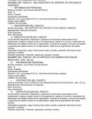 Formato de análisis de puesto