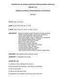 ASAMBLEA GENERAL EXTRAORDINARIA DE ASOCIADOS