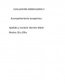 Evaluación domiciliaria acompañamiento terapéutico