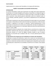 Implementación de un sistema solar fotovoltáico en la empresa AW electrónica. DISEÑO Y EVALUACIÓN DE UN SISTEMA FOTOVOLTAICO.. Página 1