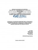 FACTIBILIDAD FINANCIERA PARA LA CREACION DE UNA EMPRESA DEDICADA AL RECICLAJE DE CARTON, PLASTICO Y PAPEL, LOCALIZADA EN LA PARROQUIA LA CANDELARIA DEL MUNICIPIO LIBERTADOR DEL DISTRITO CAPITAL.