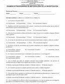 Examen extraordinario de metodologia de la investigacion.