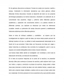 En los géneros discursivos se abarcan 3 temas los cuales son resumen