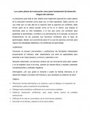 Los cuatro pilares de la educación como parte fundamental del desarrollo integral del individuo