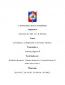 La Empresa y el Empresario el en Sector Turístico