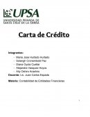 CARTA DE CREDITO INFORMACION