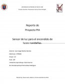 Adquisicion del conocimiento. Proyecto PIA. Sensor de luz para el encendido de luces navideñas