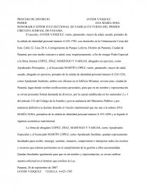 Modelo de Divorcio en Panamá - Tesis - Eduardo2405