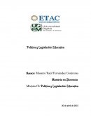 Politica y legislación educativa