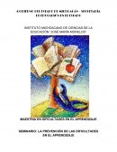 LA PREVENCIÓN DE LAS DIFICULTADES EN EL APRENDIZAJE