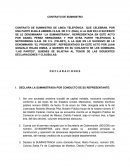 CONTRATO DE SUMINISTRO. D E C L A R A C I O N E S